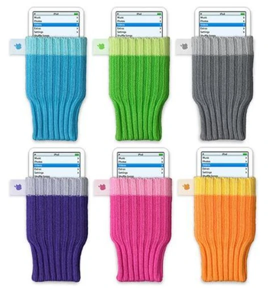 iPod Socks in use with an iPod Classic